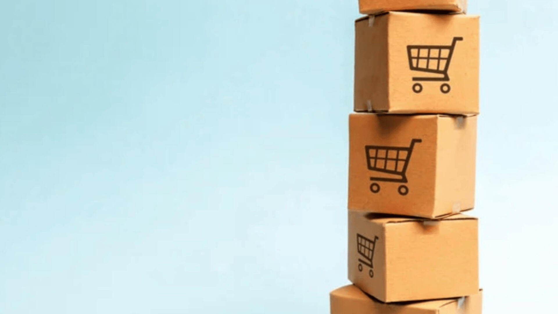 Transparency in Every Transaction – What You Should Know A stack of small cardboard boxes printed with shopping cart icons, symbolizing online purchases, affiliate links, and digital commerce transparency for Carlisha Writes & Co.