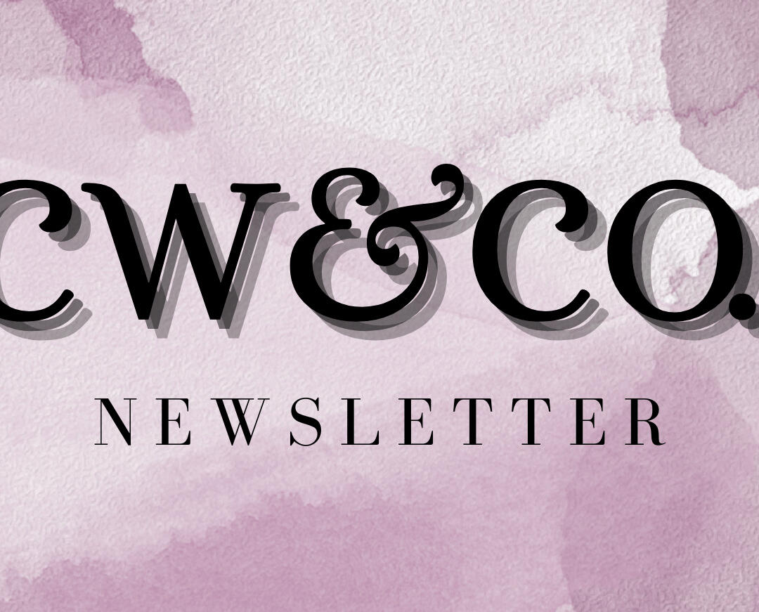 Stay Connected with CW&CO. — Writing Tips, Tools & Quiet Inspiration in Your Inbox Soft morning light filters through a window onto a stack of books, a steaming cup of coffee, and an open journal with floral shadows across the page—evoking calm, connection, and creative flow.